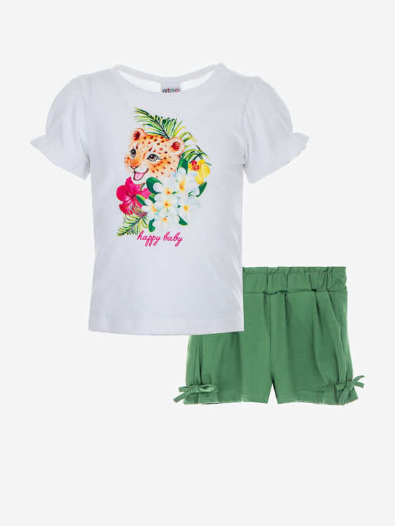 Picture of JH4599 GIRLS TWO-PIECE SET WITH SHORTS IN COTTON